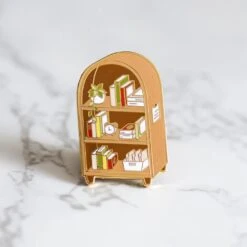 Bookshelf Enamel Pin -Deals Home Avenues Store Bookshelf Enamel Pin