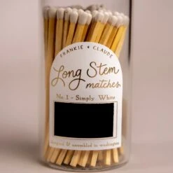 White Long Stem Matches Jar -Deals Home Avenues Store DSC00234