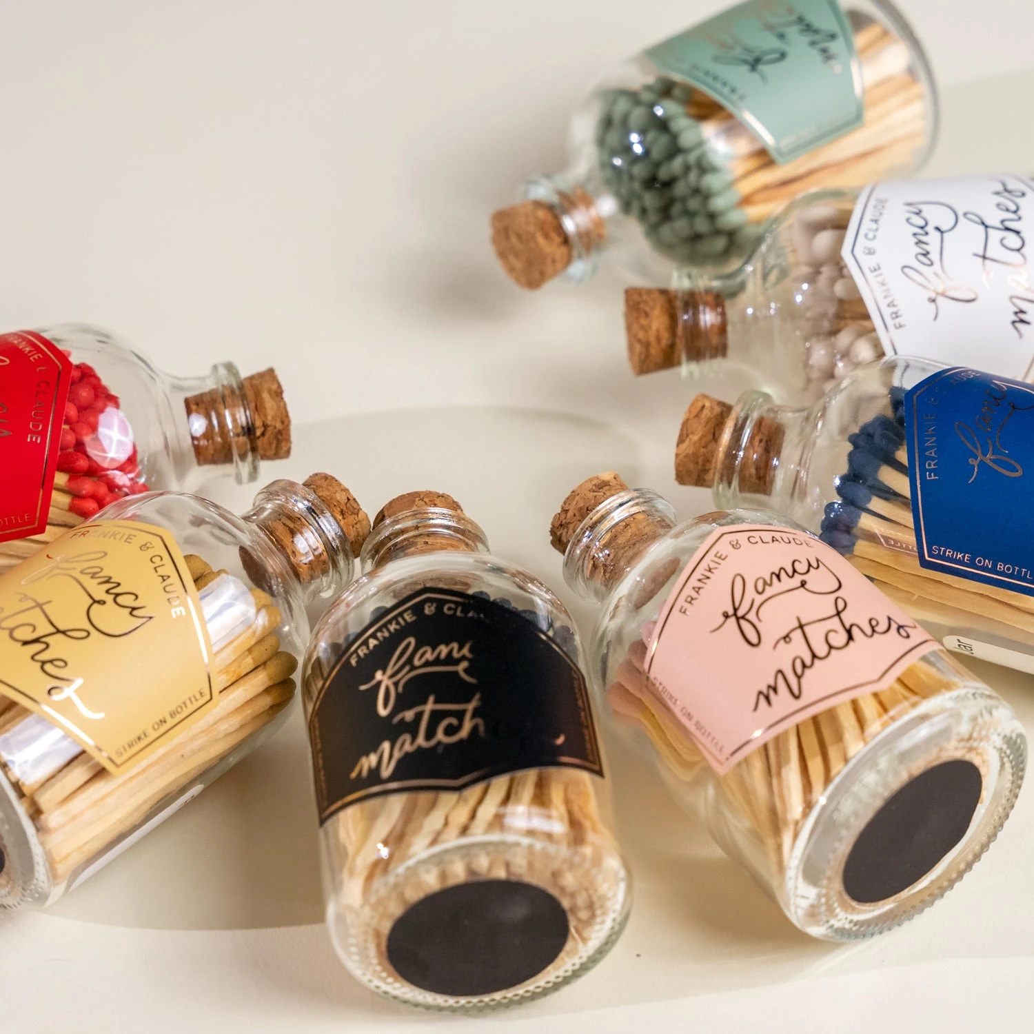 Navy Fancy Matches Small Jar 2 Navy Fancy Matches Small Jar - Image 2