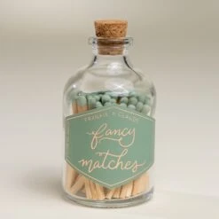 Sage Green Fancy Matches Small Jar