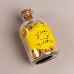 Yellow Fancy Matches Small Jar -Deals Home Avenues Store DSC05587