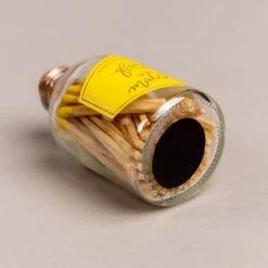 Yellow Fancy Matches Small Jar -Deals Home Avenues Store DSC05589