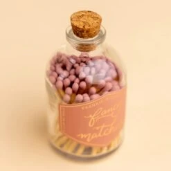 Dusty Rose Fancy Matches Small Jar -Deals Home Avenues Store Dusty Rose Fnacy Matches Small Jar 00005