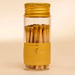 Golden Honey Mini Glass Match Jar 9 Golden Honey Mini Glass Match Jar -Deals Home Avenues Store Golden Honey Allumette Match Jar 00004