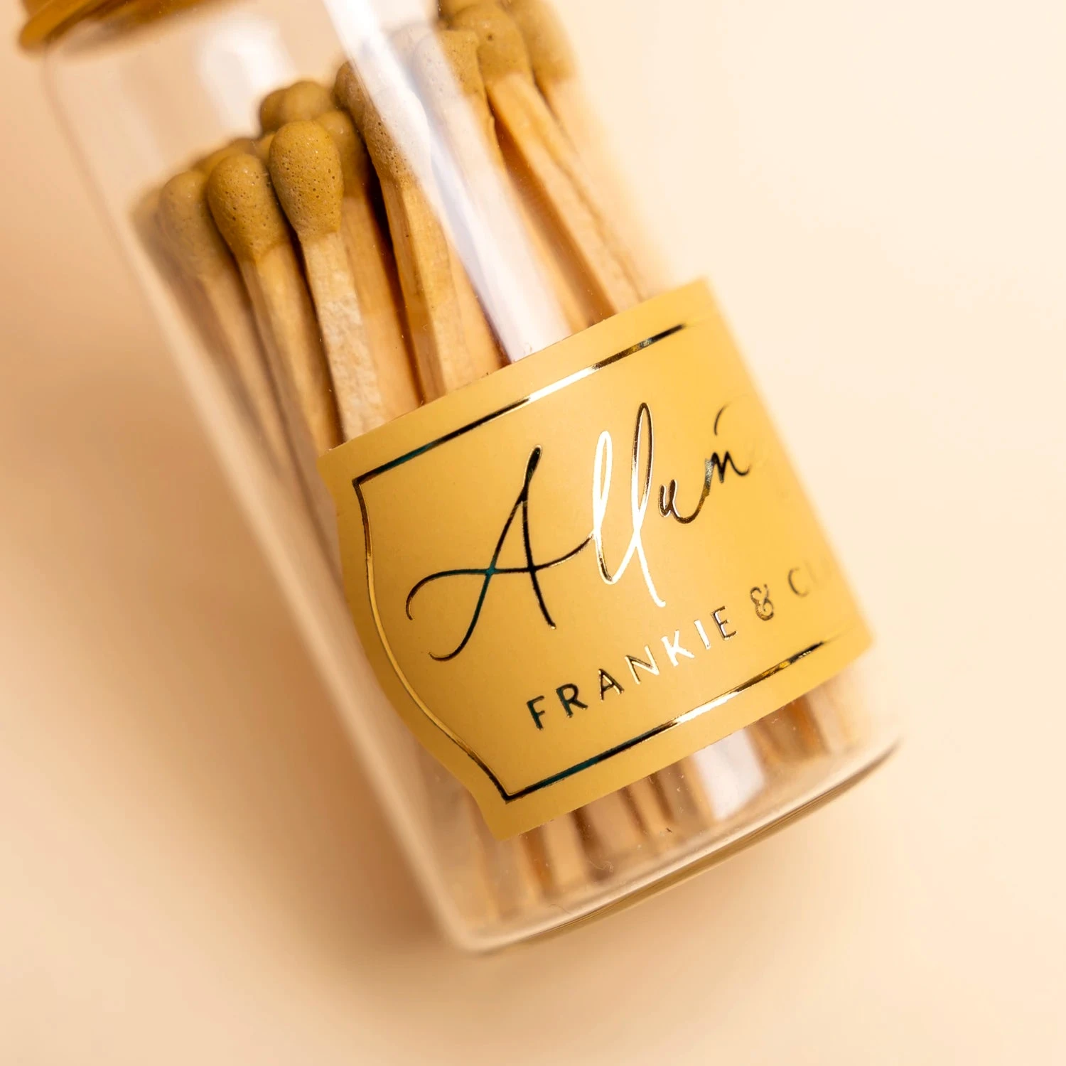 Golden Honey Mini Glass Match Jar 5 Golden Honey Mini Glass Match Jar - Image 5