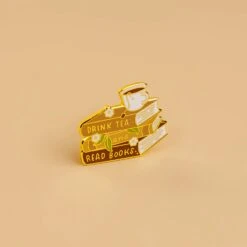Tea And Books Enamel Pin -Deals Home Avenues Store Tea and Books Enamel Pin 00005